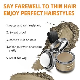 Root Touch Up Hair Fibers (Light Coffee) - Touch Up Gray Coverage Hairline Powder, Conceal Hair Loss and Thinning For Women Men
