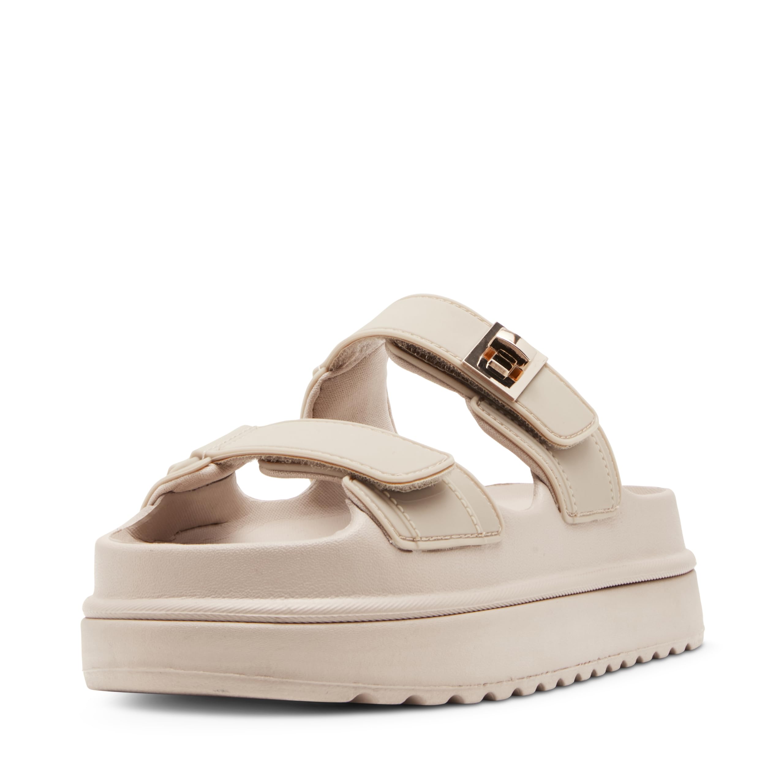 Steve Madden Women's Bigschmona Slide Sandal, Natural Jelly, 7 UK