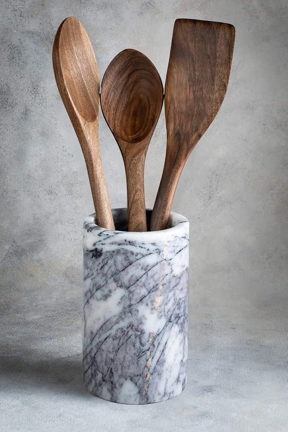 Marble Spoon Rest - Elegant Natural Stone Kitchen Utensil Holder for Countertop Organization