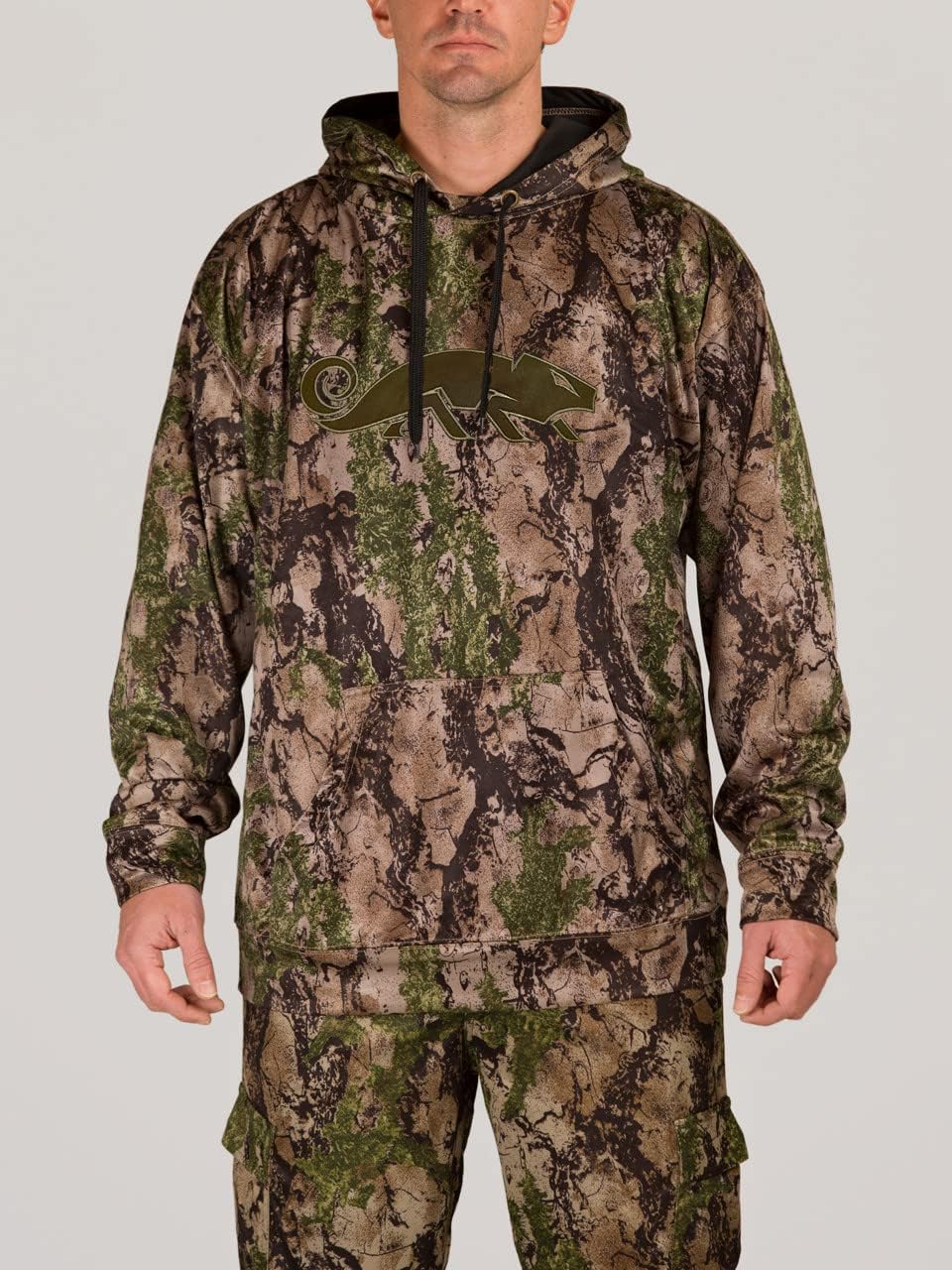 Natural Gear SCII Cool Tech SoftShell Hoodie, Camo Hoodie Hunting Gear for Men, Pullover Sweatshirt