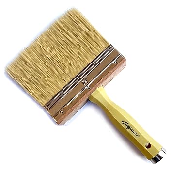 Magimate Extra-Large Deck Stain Brush Thick Bristle Blending Paint Brush for Home and Outdoor Stain Application on Deck, Fence, Cabinet, Masonry, Floor and Walls, 6 Inch-Wide Soft Threaded Brush