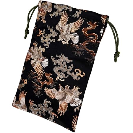 Amazon Co Jp 御朱印帳 おしゃれ 巾着 袋 小 かっこいい 男性 用 ポーチバッグ 巾着袋 きんちゃく 巾着小 西陣織 金襴 西陣 朱印帳 納経帳 収納袋 日本製 京都 金龍 銀龍 丸金龍 角銀龍 雲龍 金虎 銀虎 鷹松 母の日 巾着小 鷹松