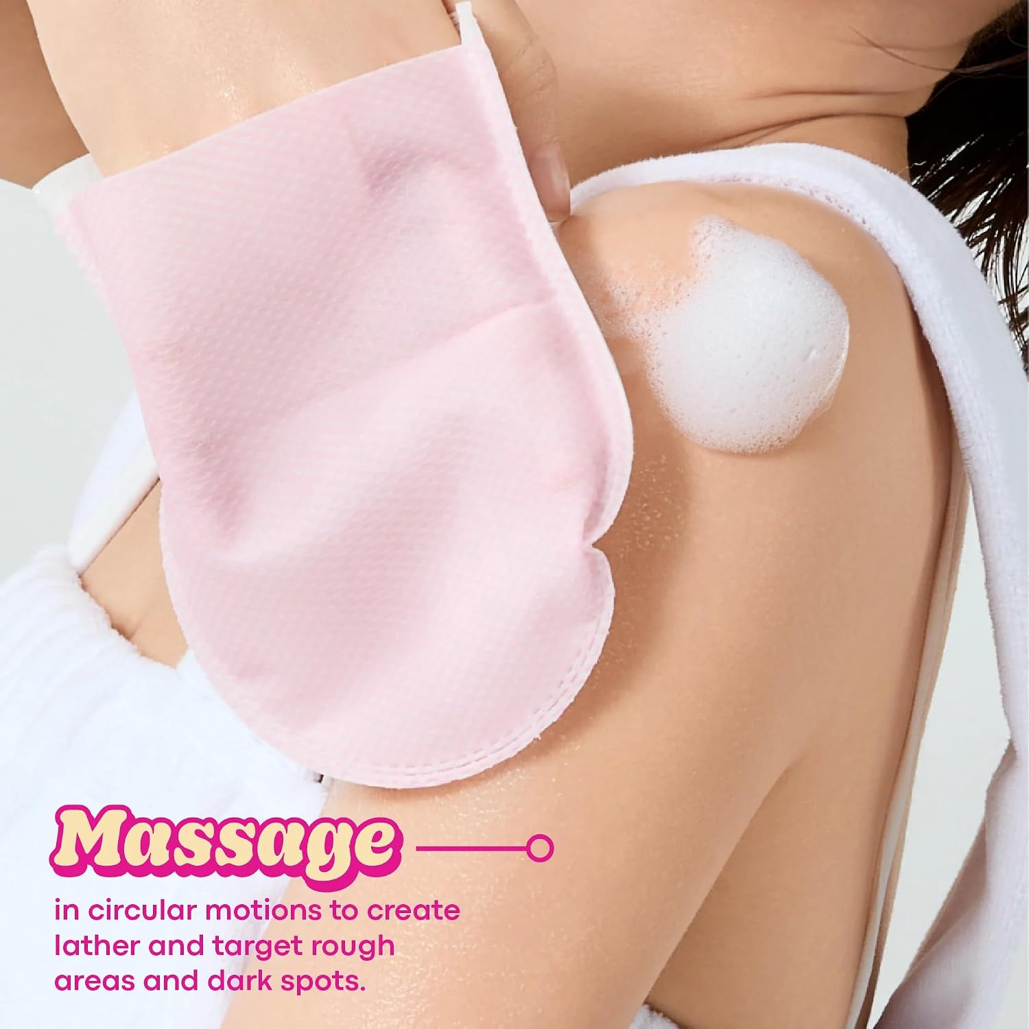 TONYMOLY Plum Bum AHA Exfoliating Bubble Mitt – Single-Use Korean Body Scrub with Glycolic Acid, Peptides & Plum Extract for Smooth, Refreshed Skin – 1.2 oz (Pack of 2)