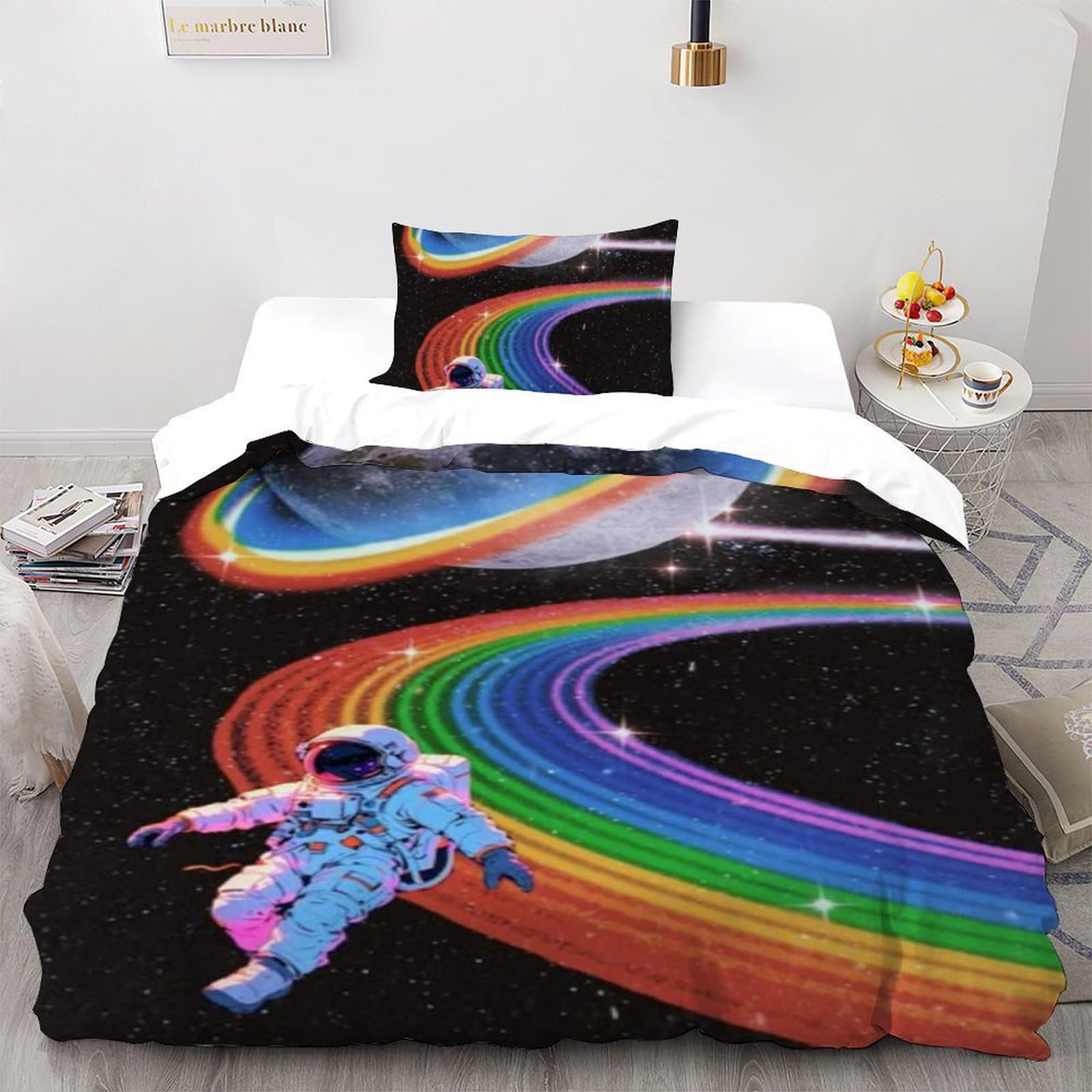 Literie microfibre le ciel étoilé housse de couette 135x200