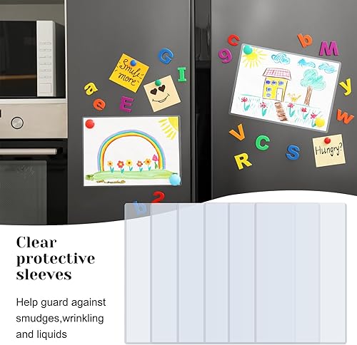 Miniatura 10 de Rainmae Paquete de 6 protectores rígidos de impresión de 8.5 x 11 pulgadas, protectores de hojas de plástico duro transparentes e impermeables,