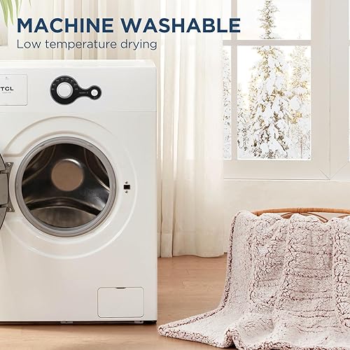 Miniatura 5 de Westinghouse Manta eléctrica tamaño matrimonial, manta térmica de felpa suave Sherpa con 10 niveles de calefacción y 1-12 horas de apagado