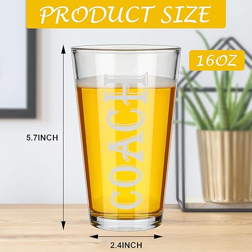 Miniatura 3 de 3 piezas de vidrio para entrenador de fútbol, fútbol, sóftbol, baloncesto, entrenador, regalos de 16 onzas para agua potable, regalos de