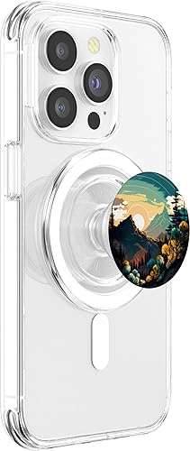 Miniatura 9 de Boho Landscape Chic Mountain Nature Outdoor Pine Tree Art PopSockets intercambiables PopGrip