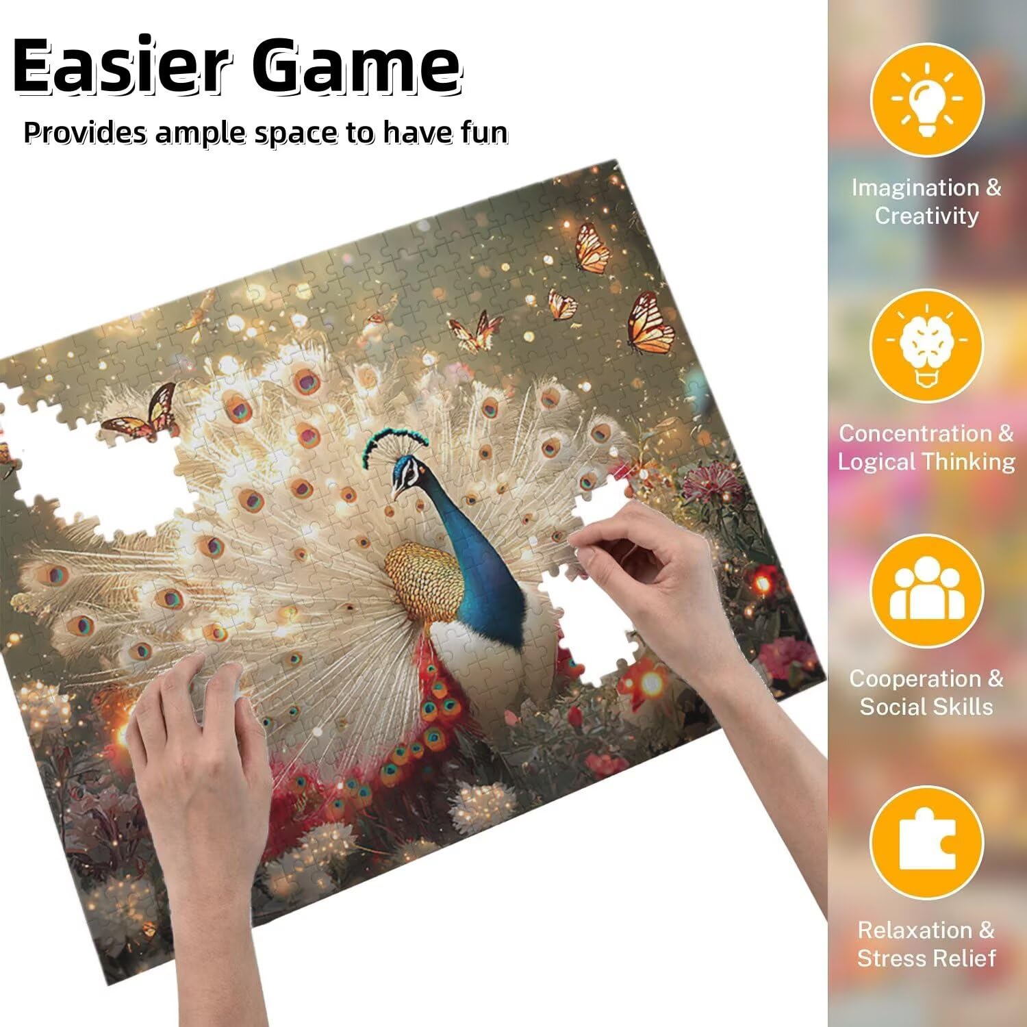Jigsaw Puzzle, 5000 Pezzi Puzzle Classici, Il Sogno Puzzle Rilassamento Intelligence, Mpossibile Difficile Puzzle Impegnativo per Adulti Puzzle Gioco Familiare, Regalo per Amore Amico Paone fr0-491