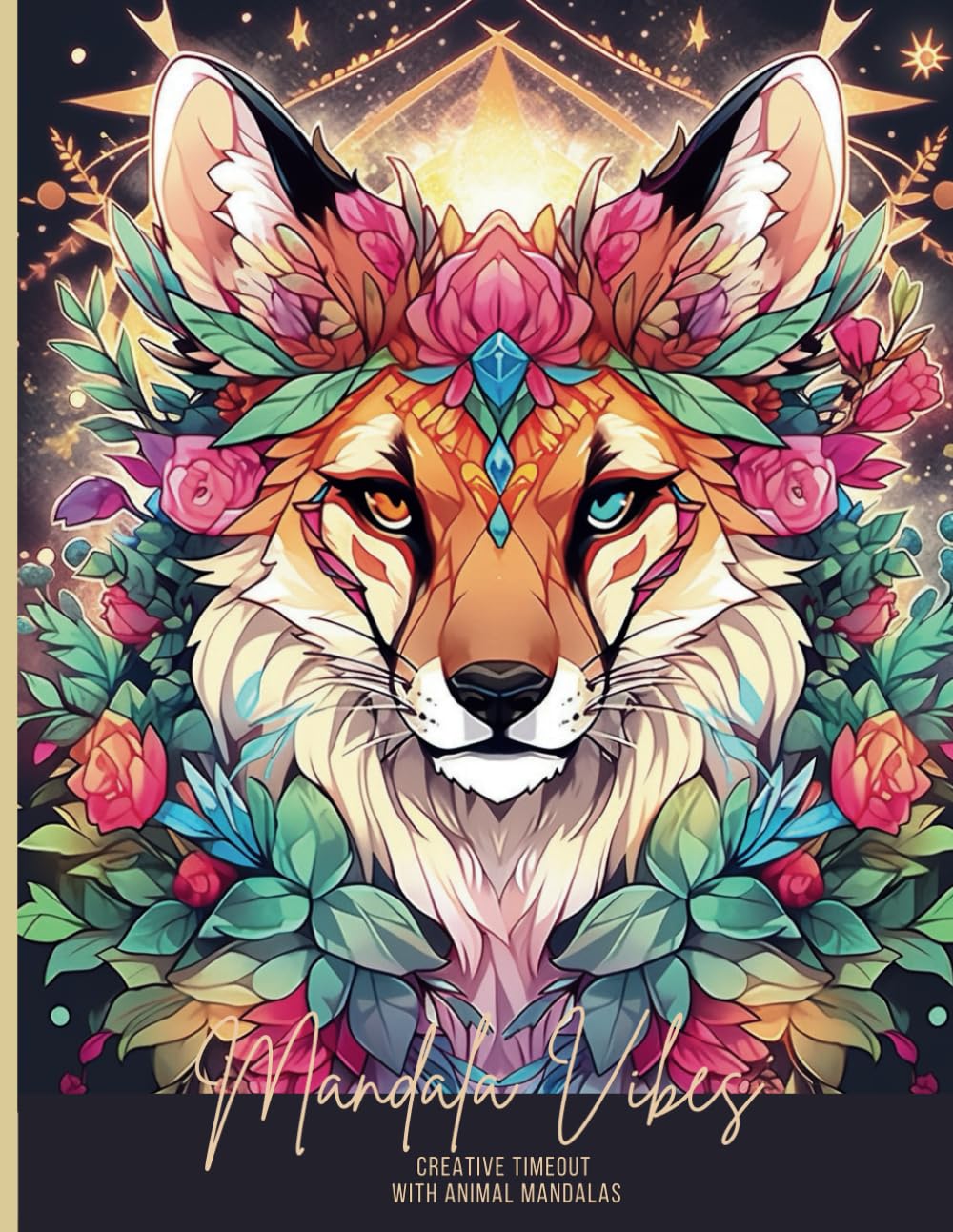 Mandala Vibes - Creative timeout with animal mandalas, Mandala coloring book for adults and children aged 10 and over
