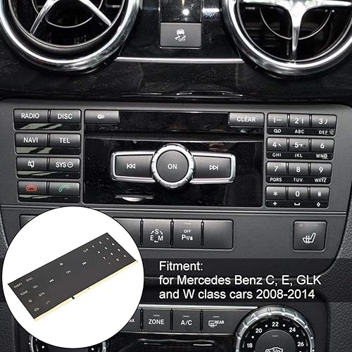 Miniatura 2 de Adhesivo de botón de radio para reparación de Benz 2008-2014 calcomanías de CD de automóvil Adhesivos accesorios para automóviles
