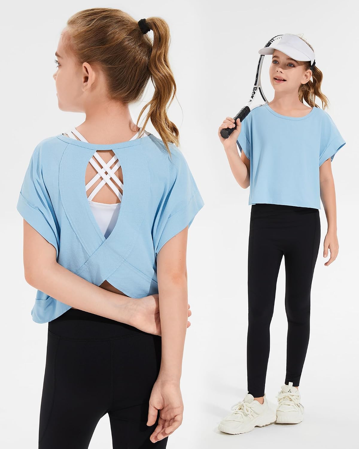 Girls Tees Summer Short Sleeve Oversized