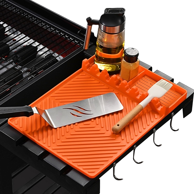黑石厨房烧烤架硅胶侧架垫防滴油垫配件