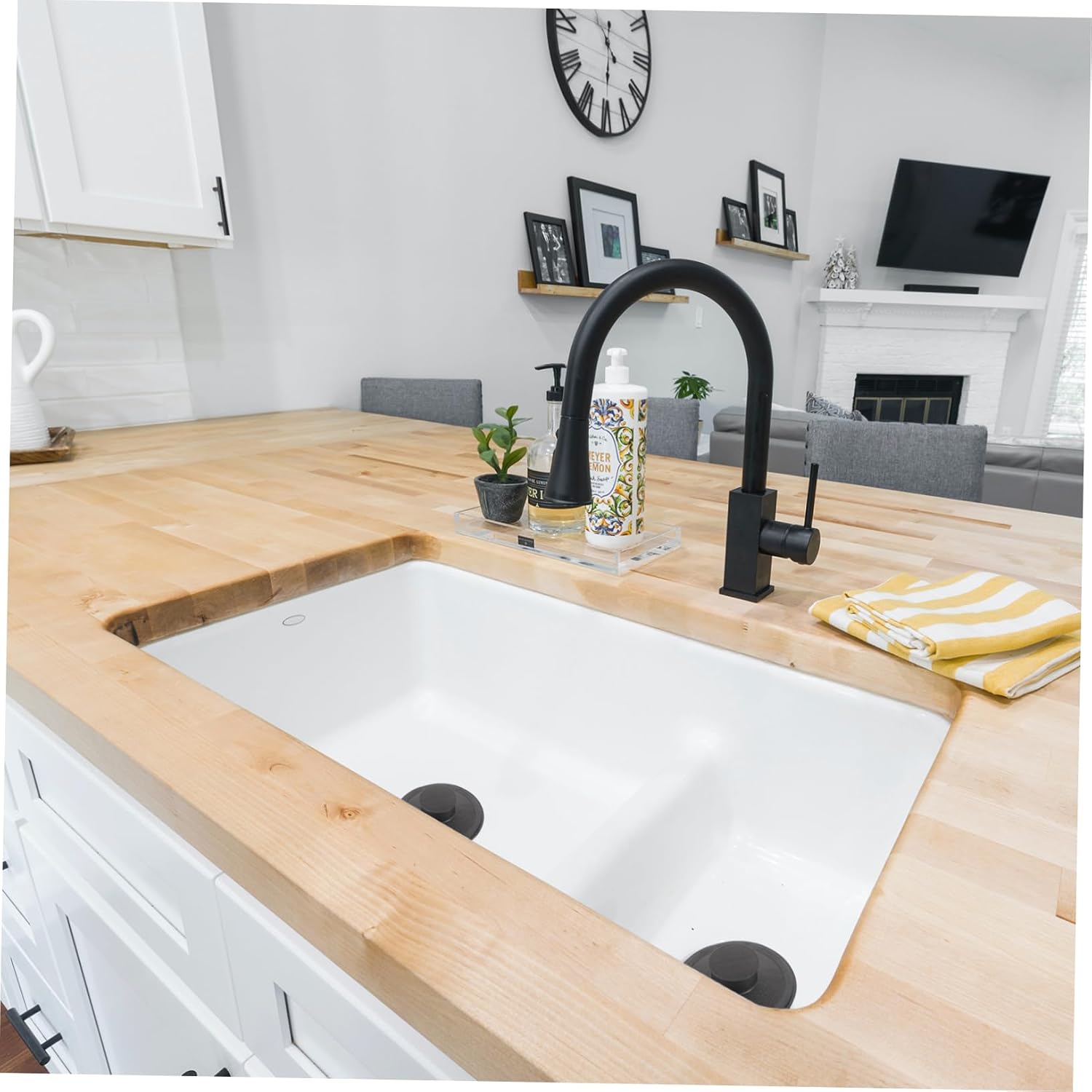 Plastic Garbage Disposal Stopper for Kitchen Sink, Black