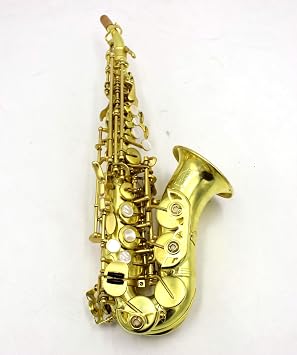 Eastern Music Pro Curved Soprano Saxophone Unlacquered Brass (Bb Tone, Yanagisawa Style)