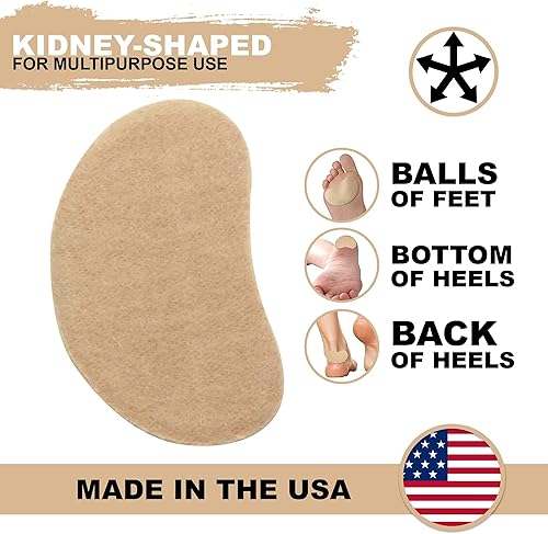 Miniatura 10 de Moleskin adhesivo para pies  vendajes ampollas almohadillas metatarsianas precortadas de riñón  3 pulgadas  Callo, talón, callos, prevención de