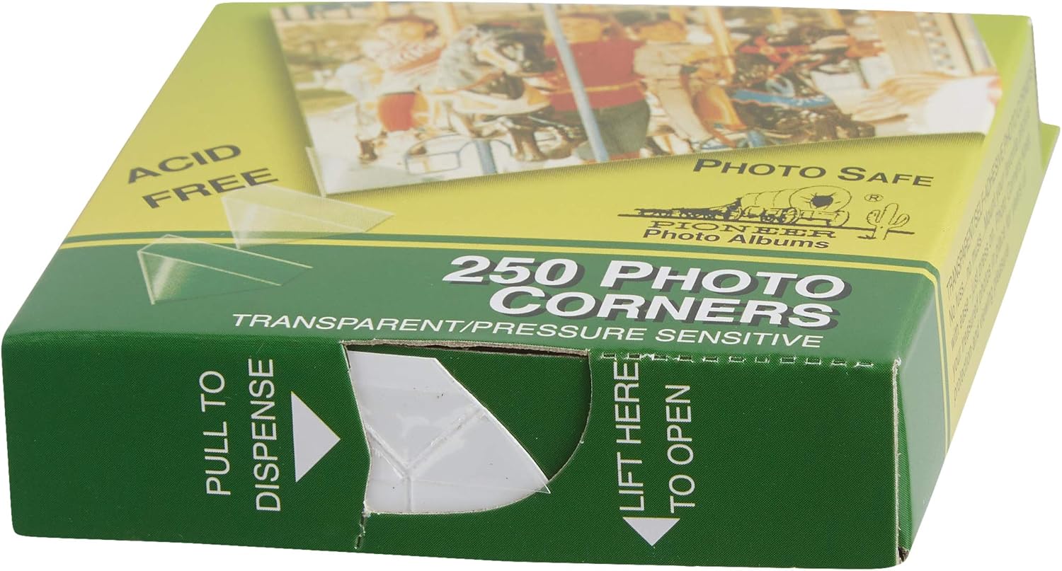 Pioneer PCR-1 Photo Corners Self Adhesive, Clear, 750-Pack,Multicolor