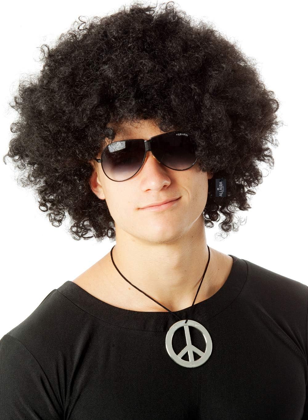 Afro Wig Fits Men Women. 70s Disco Afro Wigs. Big Black Afro Adult 60s Costume Wigs