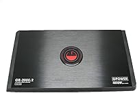 Vista 2 de Gravity GR-2000.2 Amplificador estéreo de audio para automóvil con puente de 2 canales de 4000 vatios de 2 ohmios con funcionamiento TRI-Mode