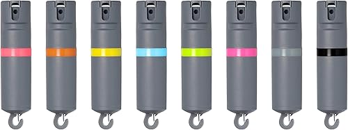 Miniatura 5 de POM - Gas pimienta con mosquetón, para autodefensa, en espray con tapa abatible, OC de máxima fuerza diseño táctico compacto y seguro, rápida