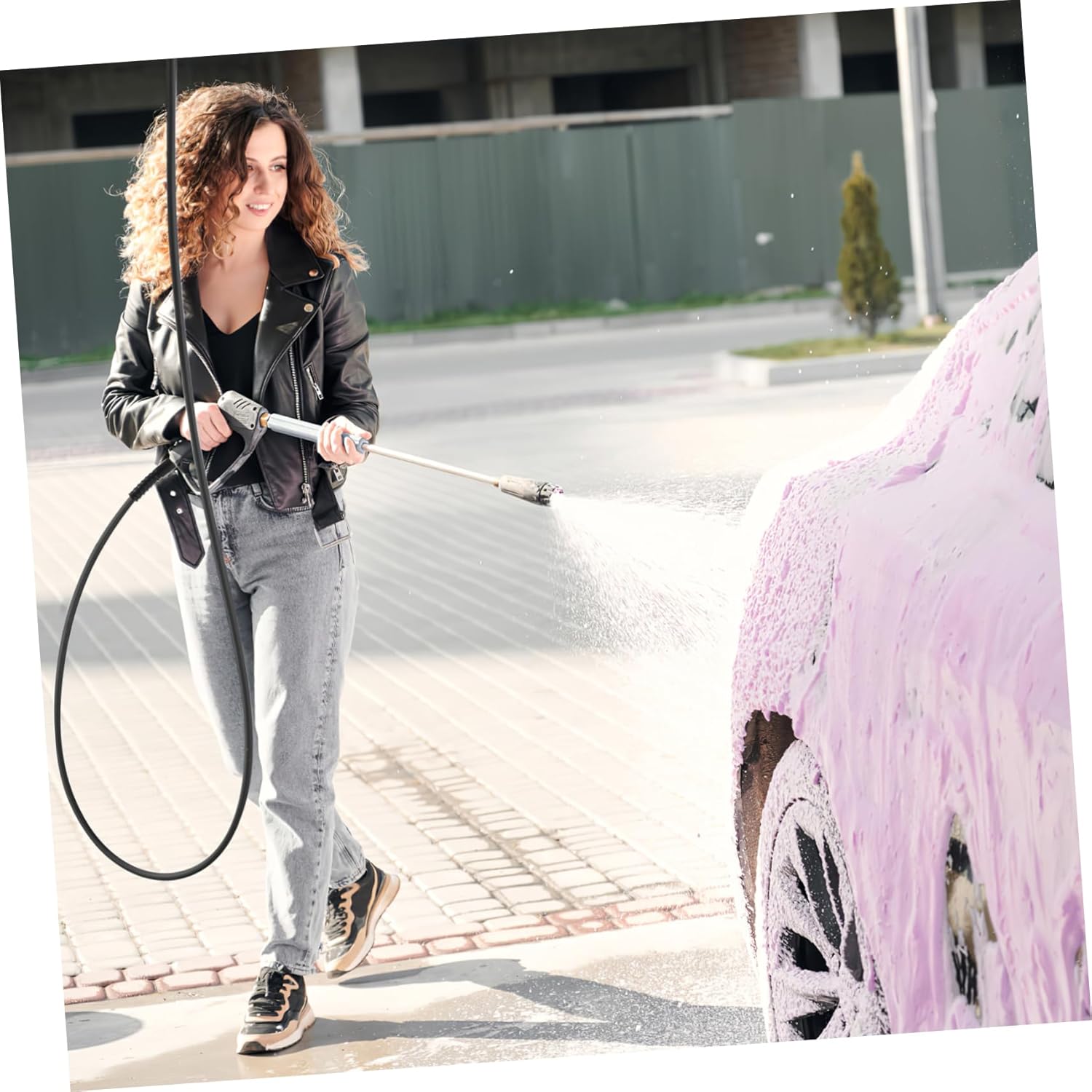 15m High Pressure Washer Extension Hose for Series Durable and Flexible Water Cleaning Hose Easy to Install and Store for Car Washing