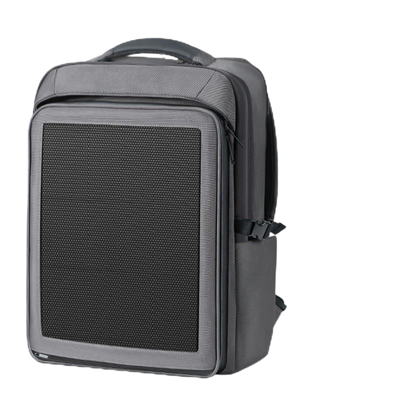Zaino solare leggero 35L 30W borsa di ricarica a doppio pannello per campeggio escursionismo viaggio zaino in nylon Oxford grigio scuro