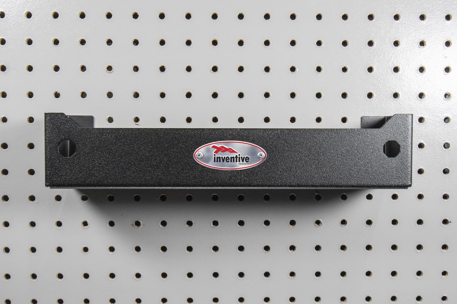 Inventive Products Wall Mount Storage Tray 3'x12' Black Metal Garage-Mounted Storage System Kit