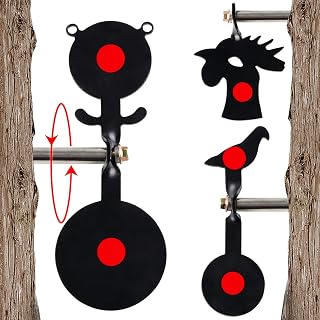 BB Gun Targets Set Hunting & Shooting Targets Spinning Steel - Bear, Bird, and Rooster Sets Three Different Designs, Suitable for Air Guns, Slingshots, Rifle