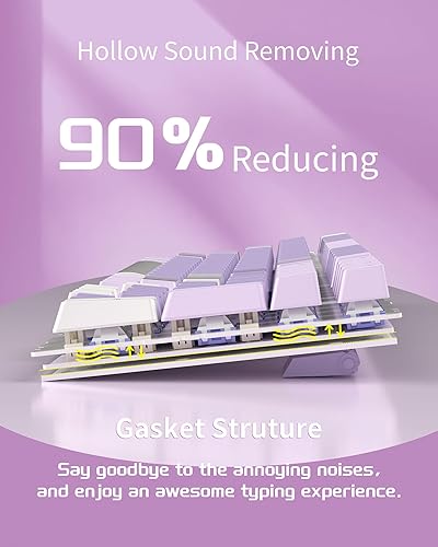 Miniatura 2 de MageGee SKY98 Teclado mecánico para juegos, 96% de juntas intercambiables en caliente, teclado cremoso personalizado con amortiguación de sonido de