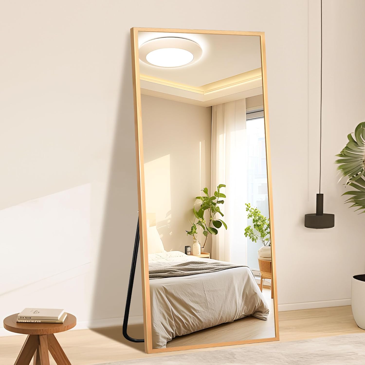 Full Length Mirror, 71"x32" Full Body Mirror Wall-Mounted or Freestanding, Modern Standing Mirror for Bedroom, Living Room, or Cloakroom, Shatterproof, Easy Assembly