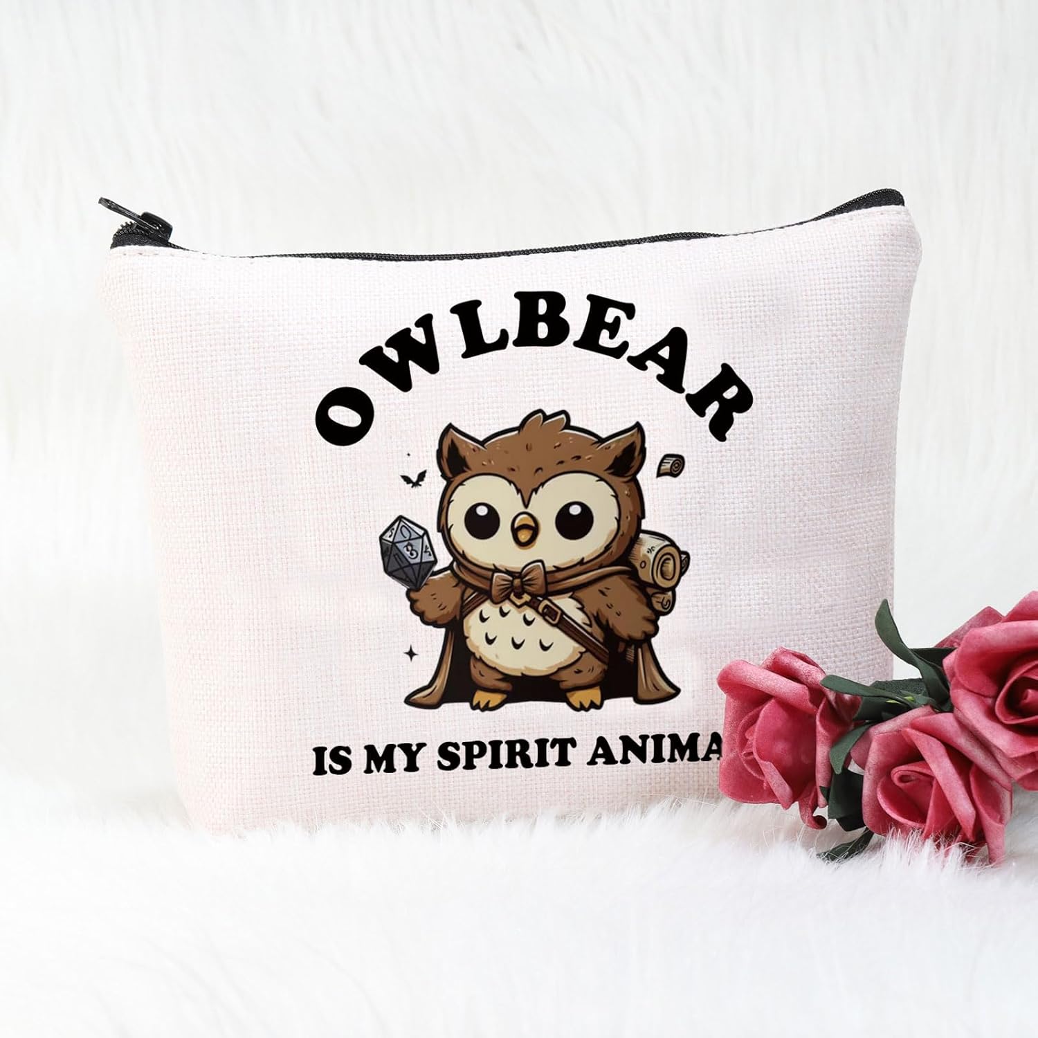 POFULL BG3 Gift Game Gift Owlbear Is My Spirit Animal Makeup Zipper Pouch Bag - Image 5