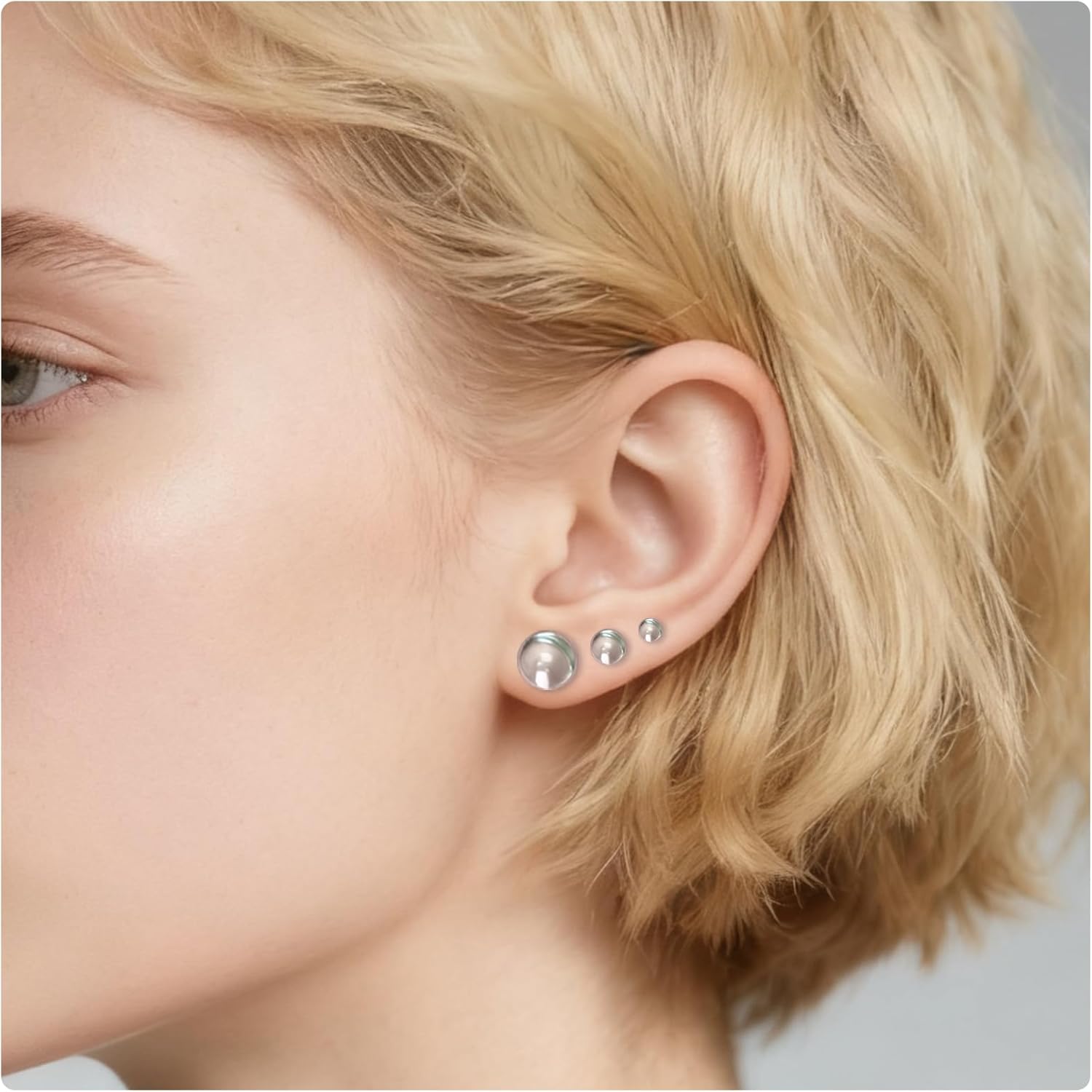 Cisyozi 14G-00G Acrylic Ear Stretching Kit Single Flare Plugs With Rubber Rings Unique Smooth Acrylic Gauges for Daily Wear Earring Expander Stretcher Piercing Body Jewelry for Women Men - Image 3