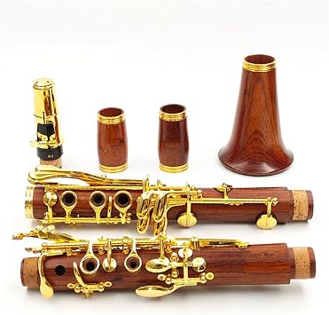 Red Wood Professional Clarinet Rosewood bB/Rose Gold-Plated Keys/Redwood SIB Klarne Professional Clarinet Color 3