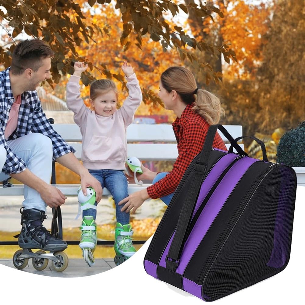 Tracolla da sci Borsa per pattini a rotelle Borsa per scarpe da pattinaggio su ghiaccio Borsa per scarponi da sci Borsa a tracolla per pattinaggio su ghiaccio multiscomparti attrezzatura da sci