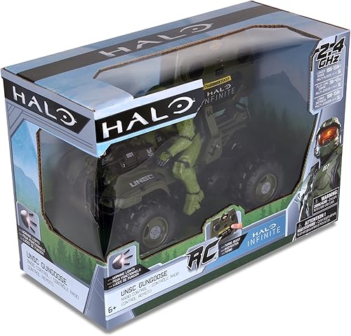 Miniatura 11 de NKOK Halo Infinite: Gungoose & Master Chief 2.4 GHz Radio Control - W/Turbo Boost, vehículo Gungoose con Master Chief (762), luces de trabajo
