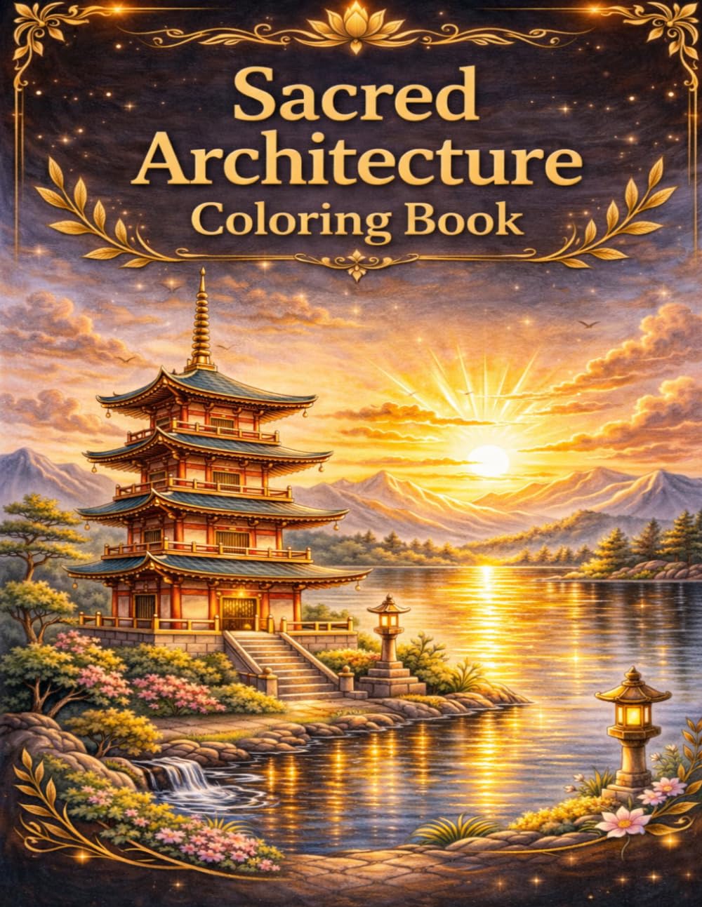 Sacred Architecture Coloring Book: 40 Relaxing Designs of Temples, Pagodas, Cathedrals & Palaces from Around the World | Stress Relief & Mindfulness for Adults