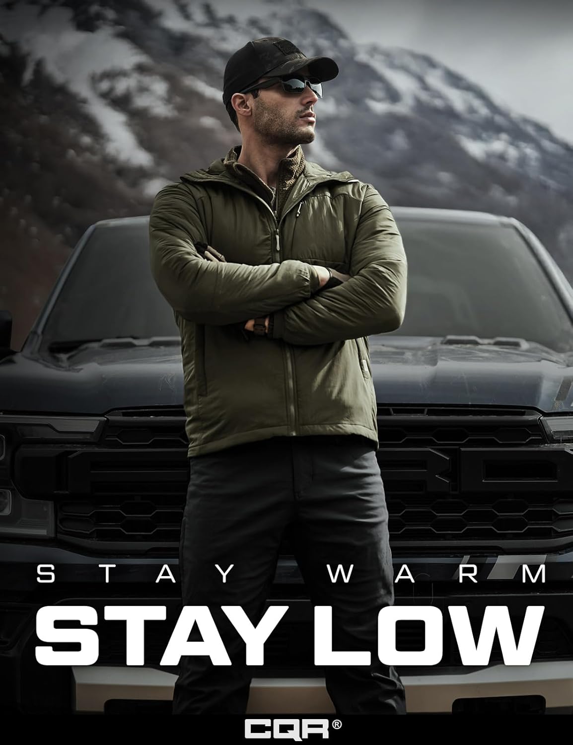 CQR Men's Lightweight Warm Insulated Jacket, Windproof Water Resistant Winter Active Coat for Hiking Work Outdoor Tactical - Image 3