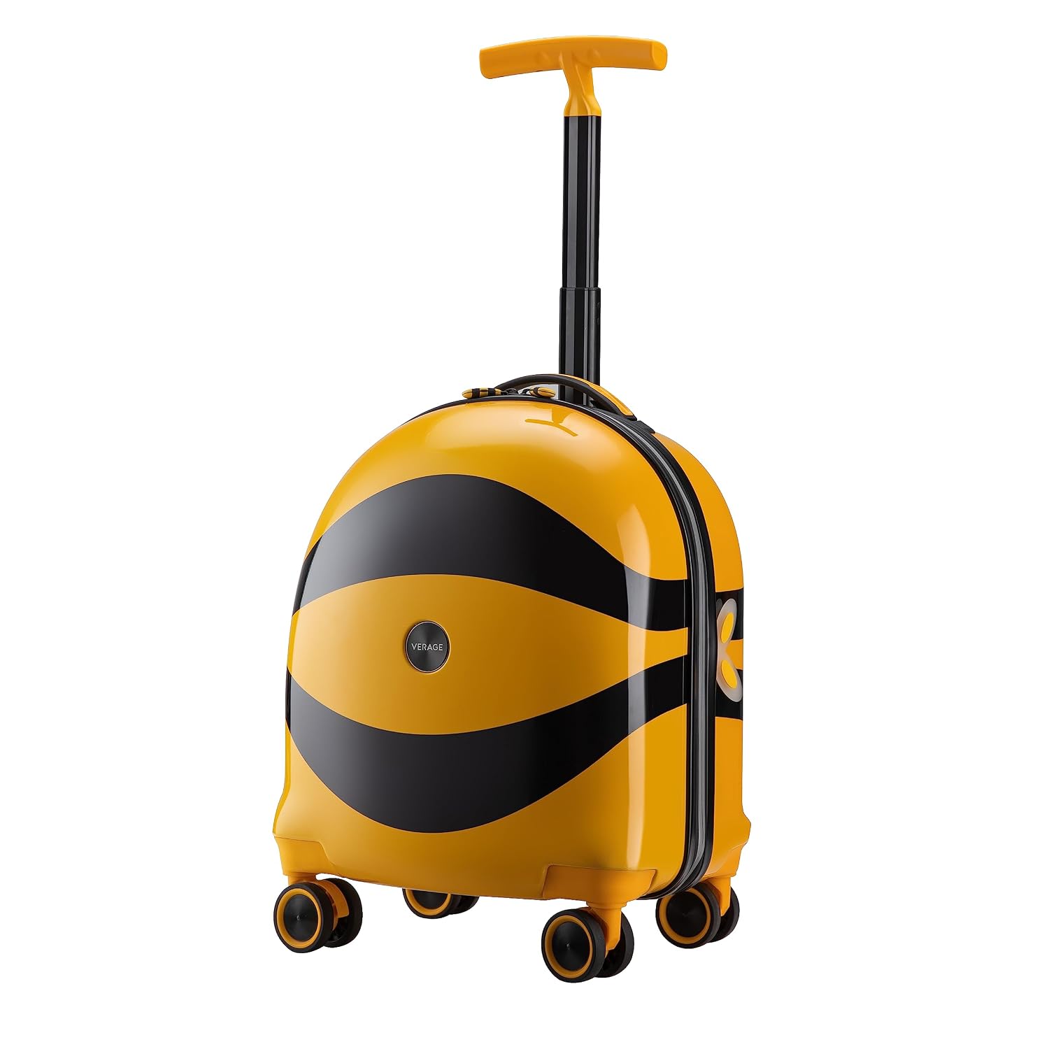 Verage Luxe Little Bees Kids Trolley 15" Polycarbonate Rolling Suitcase for Kids, Carry-On Hard Sided Travel Trolley (Yellow) - Review, Price and Buying Guide