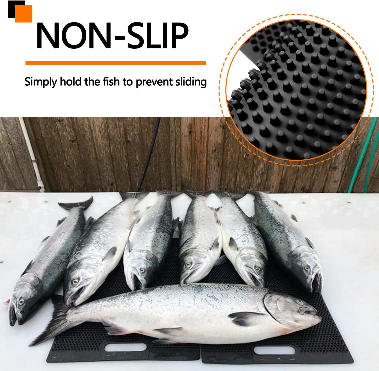 Heavy Duty Fish Fillet Bait Cutting Board - NonSlip Mat for Filleting, Cleaning & Cutting - Rollable & Large Size (14*28", Black)