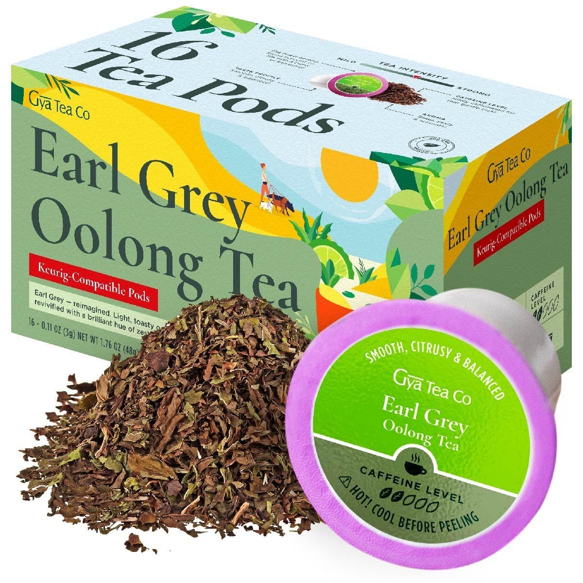 Gya Tea Co Maharaja Earl Grey Oolong Green Tea K Cups for