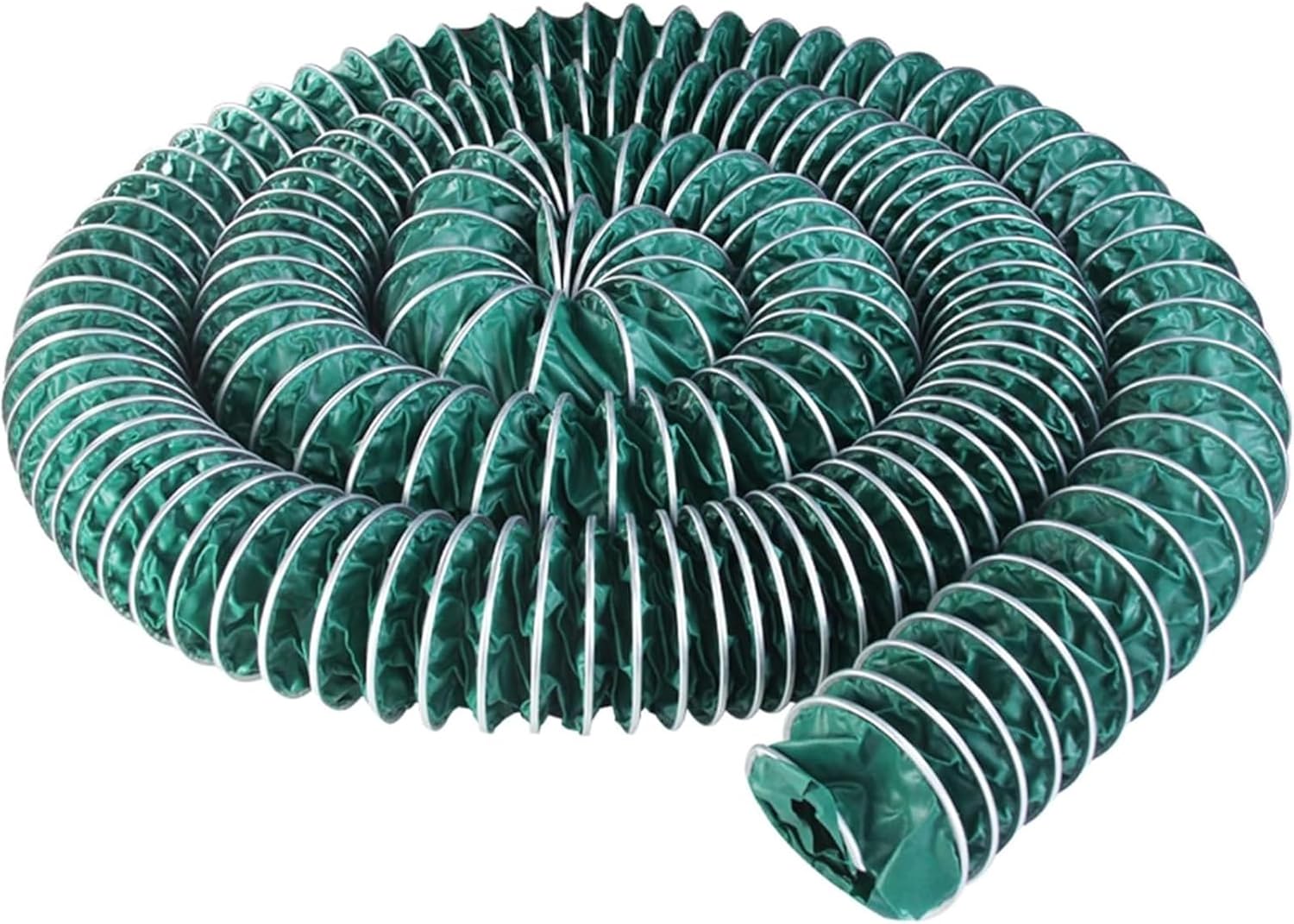 Heavy Duty PVC Flexible Exhaust Fan Hose, 30ft long, large calibre Flame Retardant HVAC Ducting, Easy Storage, Telescopic, for Factories Basements Farms(Diameter - 185 mm)