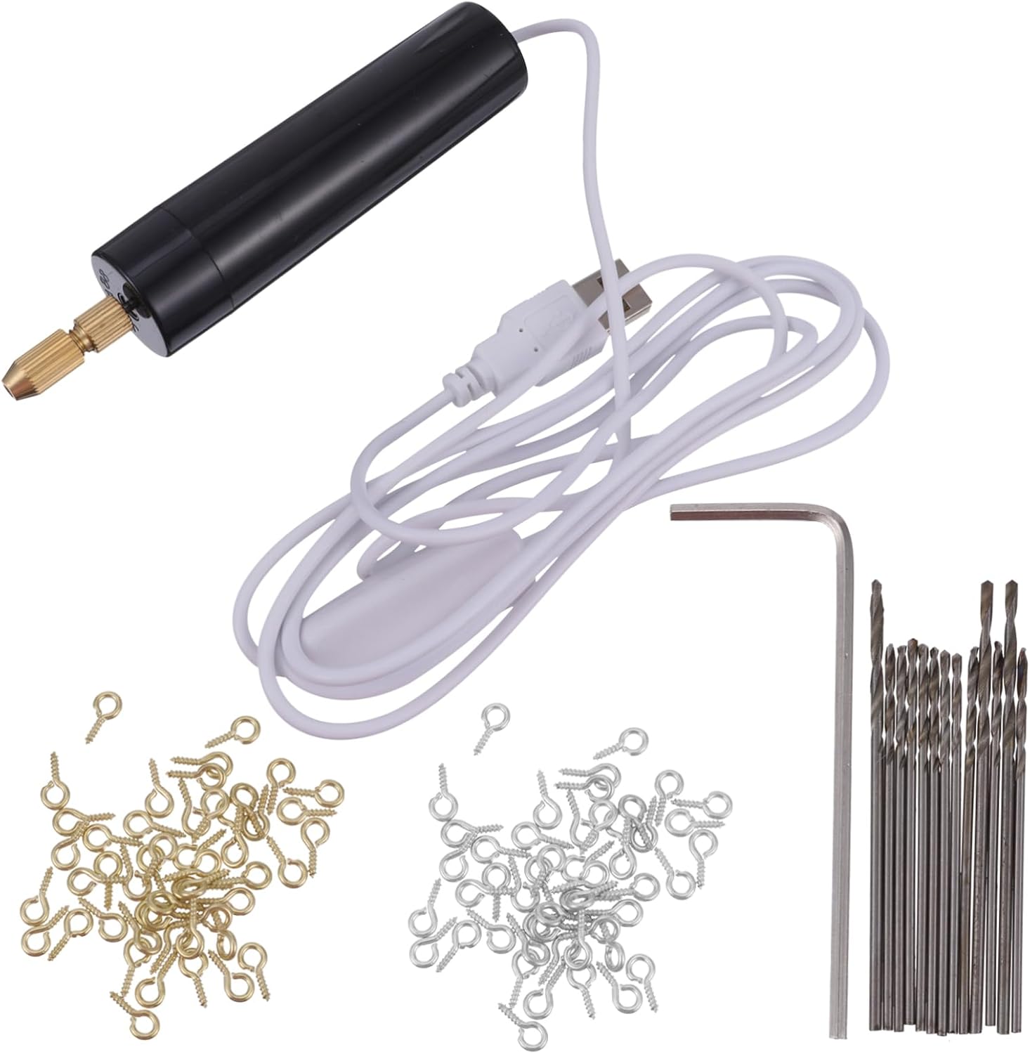 POPETPOP 115pcs Drill Usb Charging Professional Handheld Rotary Tool for Projects Includes Drill Bits and Accessories for Crafting and Jewelry Making