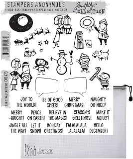 Christmas Cartoons Cling Stamp Set - Carnora Mesh Storage Bag, September 2023 Release (CAR2CMS473)