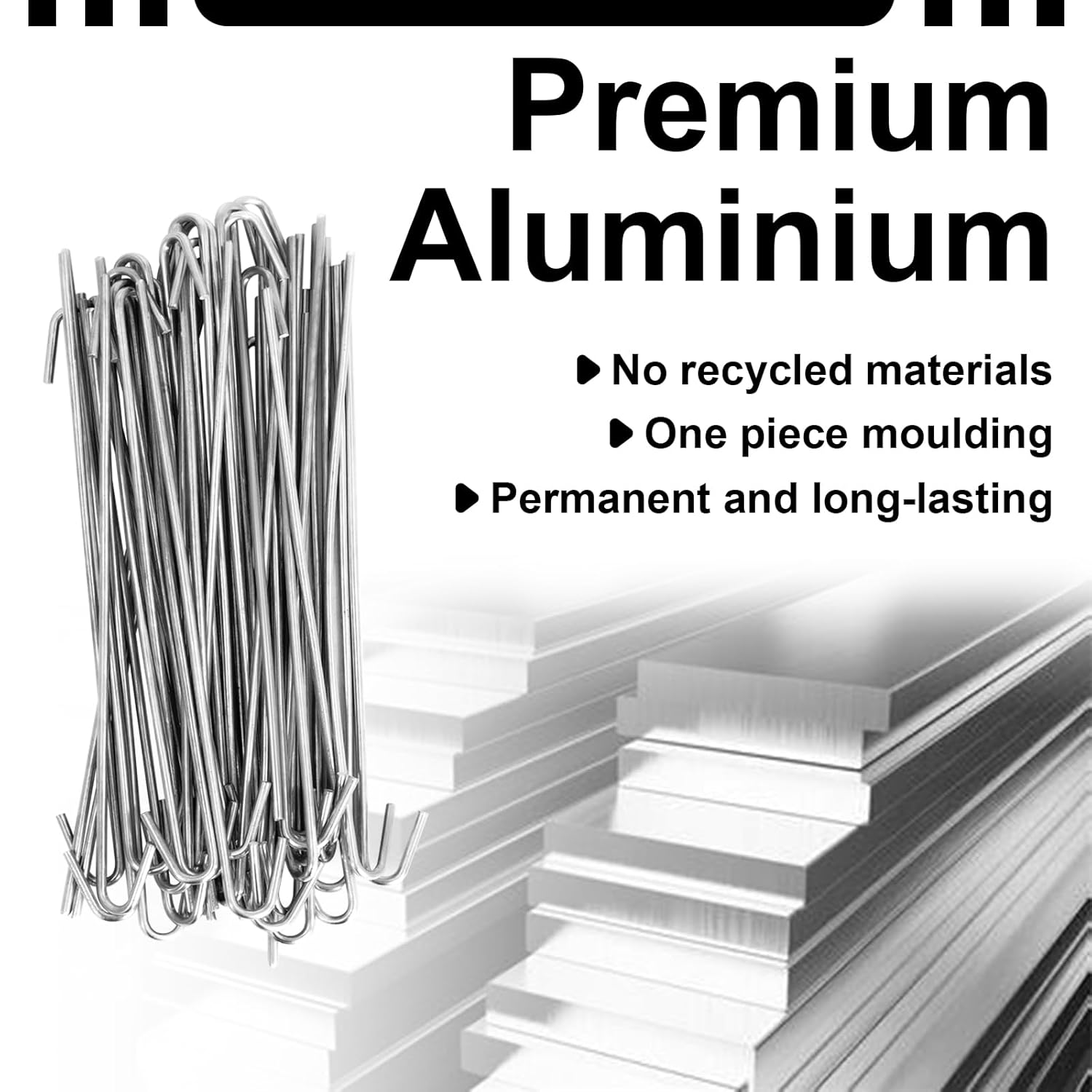 6-1/2" Aluminum Chain Link Fence Ties-(300 Pack) 9 Gauge Heavy Duty Fence Ties Hooked Wire Ties for Chain Link Fencing Secure Fence Wire to Posts, Rails & Dog Kennel Chicken Run/Coop