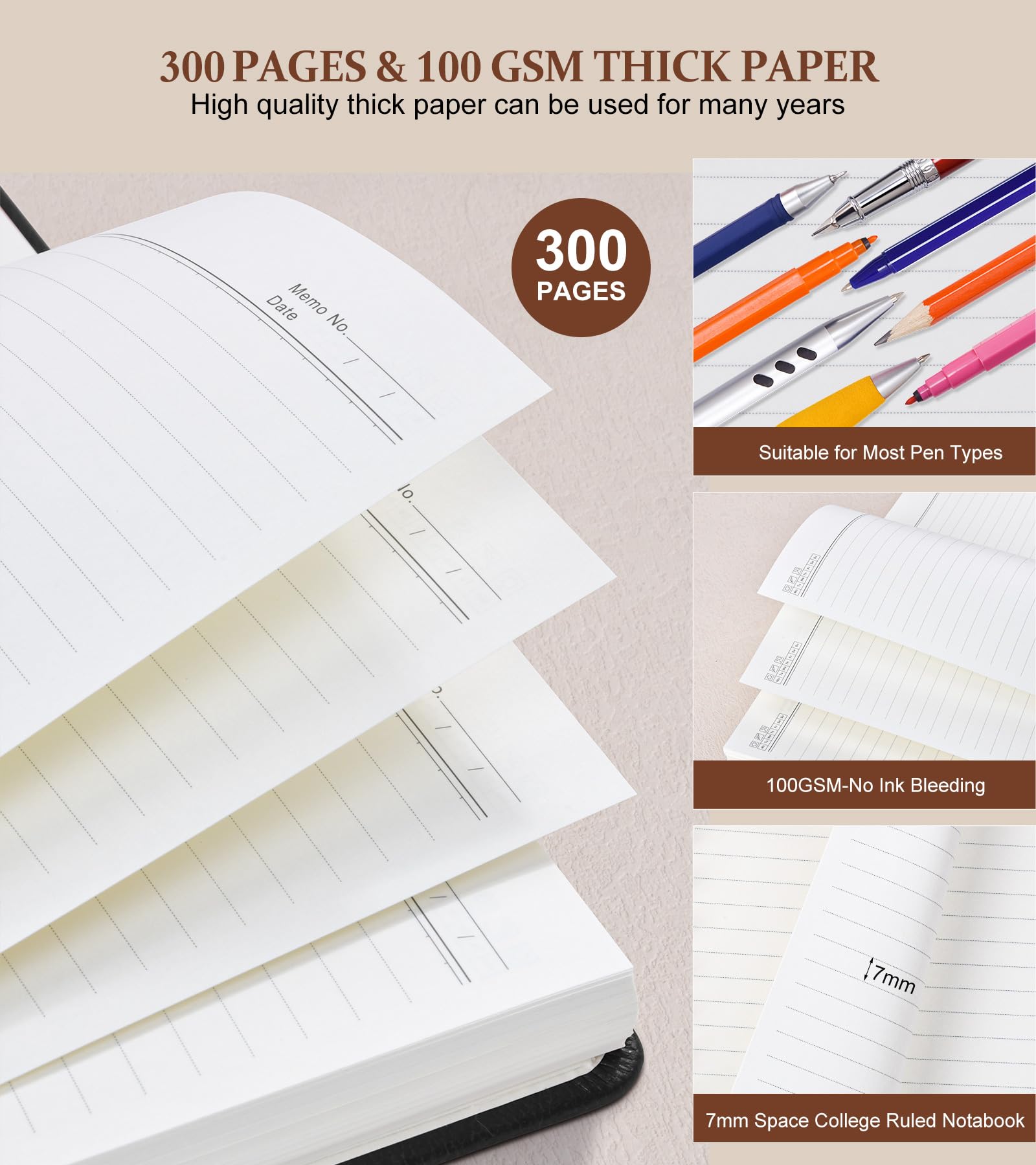 TSFPapier - Cuaderno En Espiral, Tapa Suave Para Negocios Con