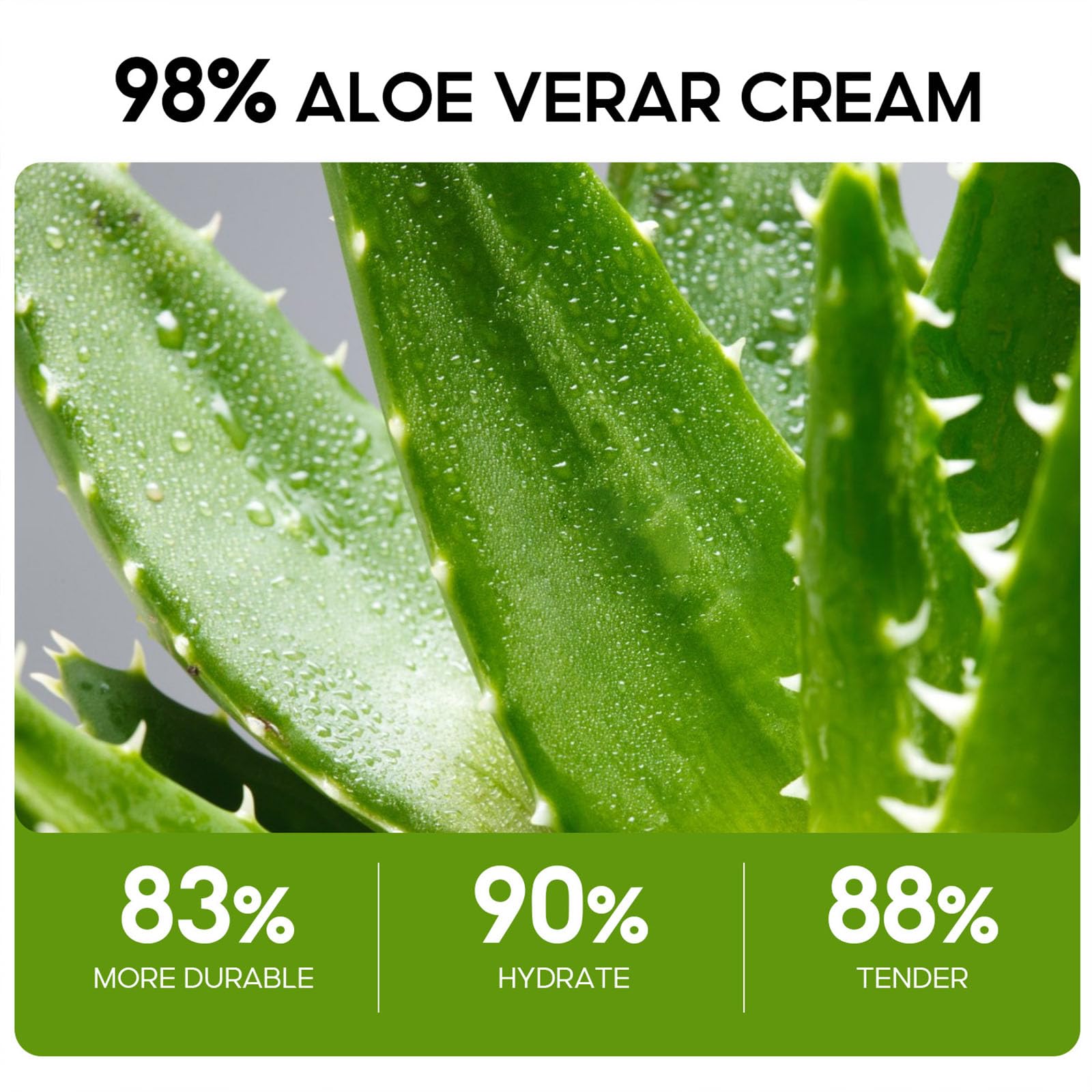 Aloe Vera Moisturizer Facial Cream,Facial Cream With 98% Organic Aloe Vera,Anti Wrinkle Face Moisturize,For Dry Skin,Acne Scars,Soft,Moisturizing & Delicate Skin - Image 4