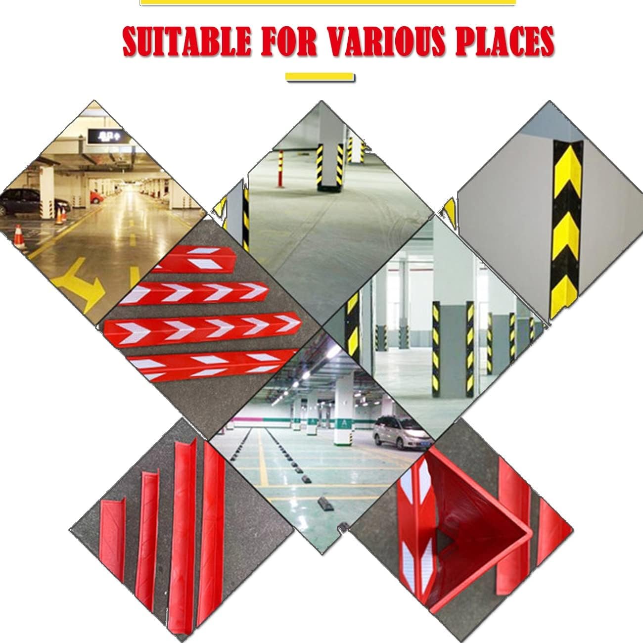 Reflective Garage Wall Protector, Eva Foam Wall Corner Column Guard for Parking Garages, Self-Adhesive Comprehensive Protection Wall Padding (Color : Green)