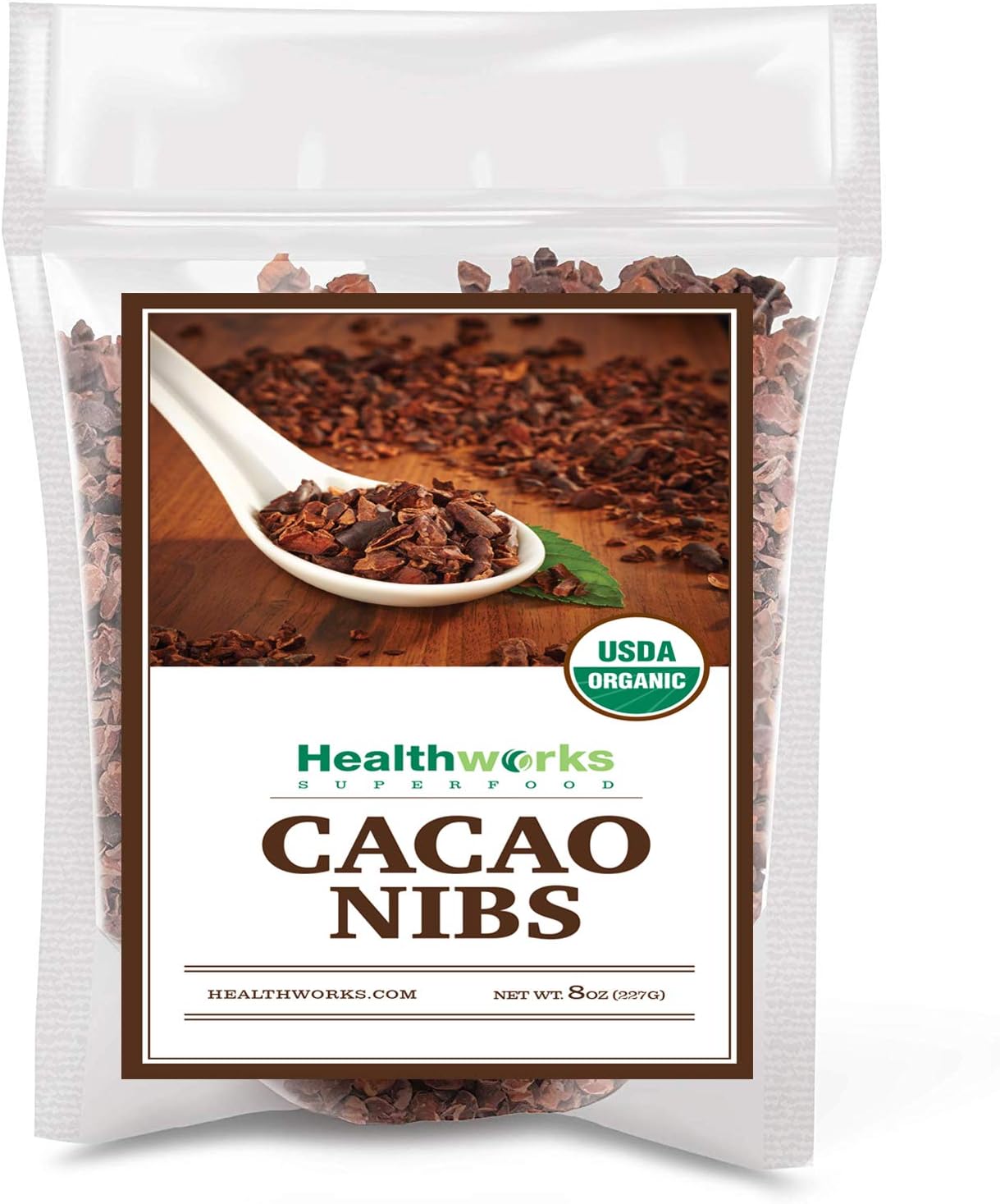 Healthworks Cacao Nibs Raw Organic (8 Ounces) | Criollo Bean | Unsweetened Chocolate Substitute | Certified Organic | Keto, Vegan & Non-GMO | Antioxidant Superfood