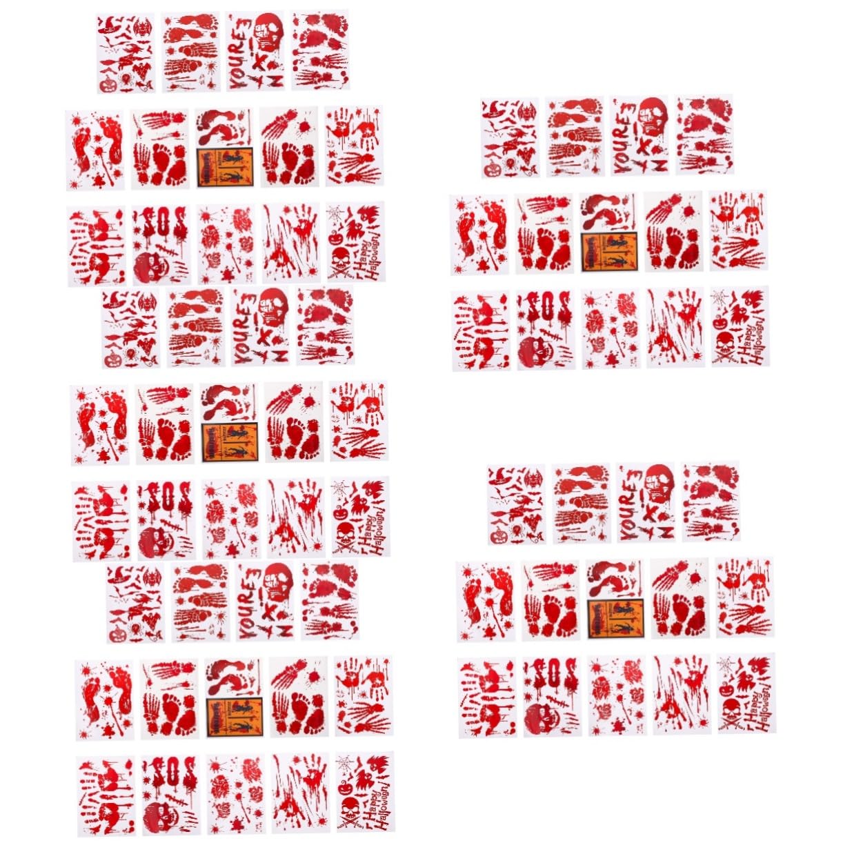 Autocollants d'Halloween et stickers d'horreur pour porte et décoration de maison