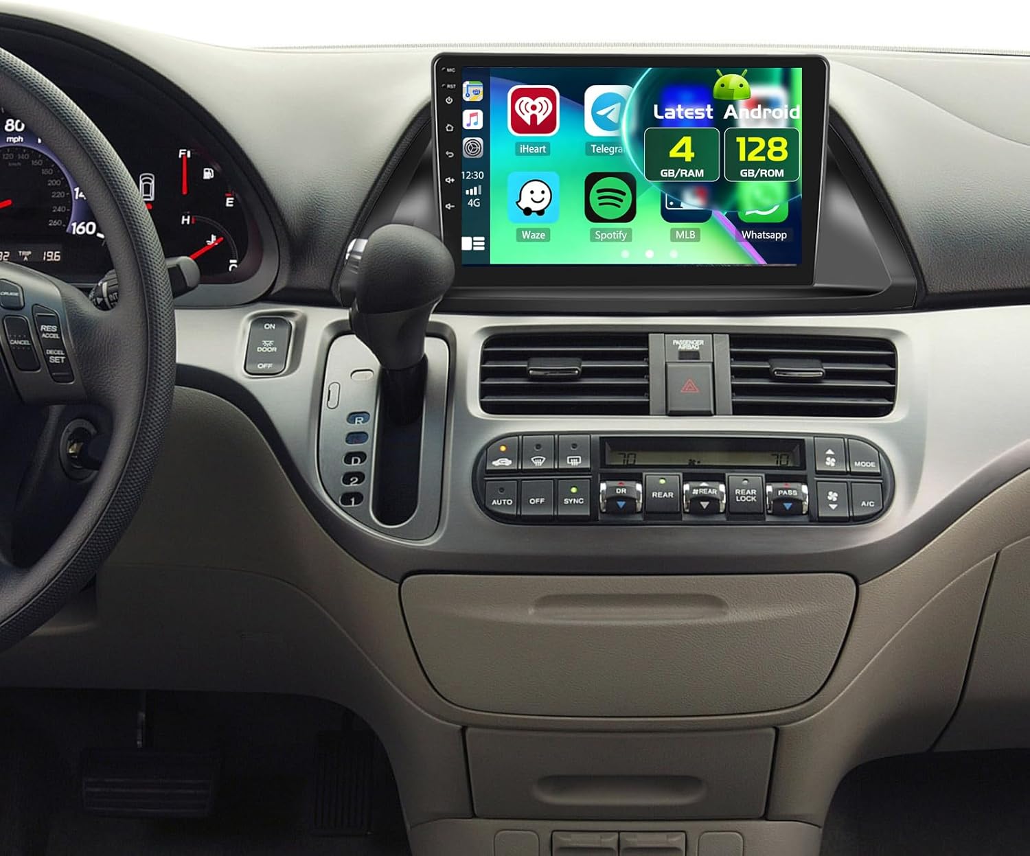 4+128GB Android 15 Car Stereo for Honda Odyssey 2005-2010 Wireless Carplay Android Auto, 10.1 Inch Incell Touch Screen Car Stereo with GPS, Backup Camera, Bluetooth, FM/RDS, EQ, WiFi, SWC